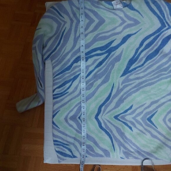 BETTA Dopamine Dressing Sweater 1X Pastel Zebra Print Mohair Blend - Picture 7 of 8